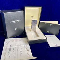 Vintage Botanical Silver Dunhill Lighter 99.9% New Condition Works 1 Year Warranty 
