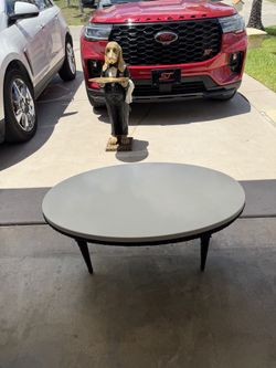 Granite coffee table in white and black.