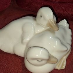 Vintage NAO by Lladro Spain Pair of Ducks Resting Cuddling Figurine L11S309