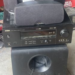5 speaker Klipsch sound with Klipsch sub Yamaha receiver 