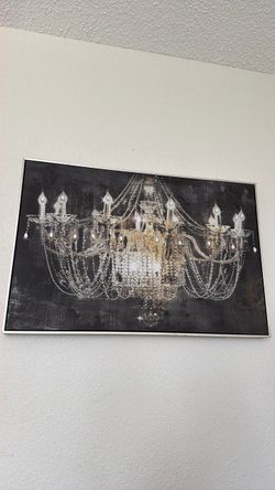 Framed Chandelier Canvas Wall Art