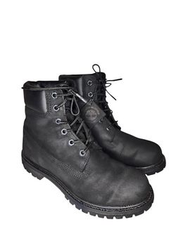 TIMBERLAND WOMEN NUBUCK PRIMALOFT 200 GRAM WATERPROOF ANKLE BLACK BOOTS SZ 7.5 M
