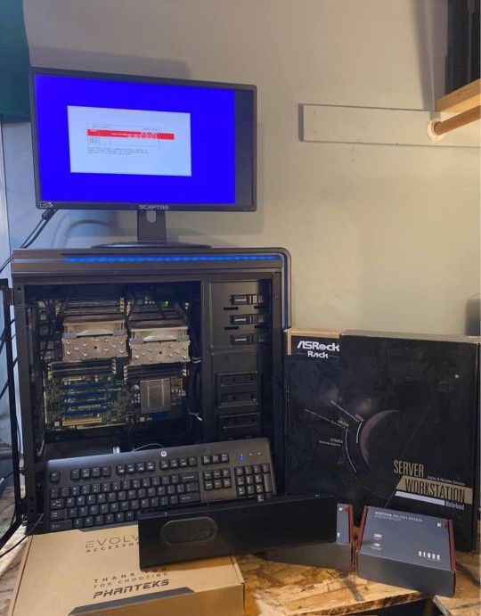 Server PC 64GB Ram 2 Xeon CPUs 2 No Hard Drives