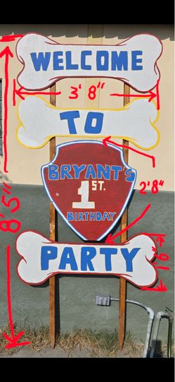 Pawl Patrol birthday sign