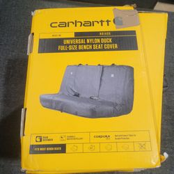 CARHARTT UNIVERSAL NYLON DUCK FULL-SIZE BENCH SEAT COVER GRAY