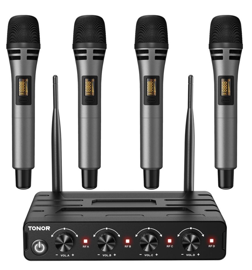 TONOR TW360 Wireless Microphones Set Of 4 Mics