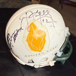 Autographed Mini Riddell Football Helmet - Hunter's Hope Foundation