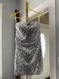 Strapless Sequin Dress