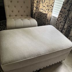 Chair With Matching Ottoman 
