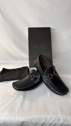 Gucci Horsebit Style Driving Loafers Black Size 10-1/2