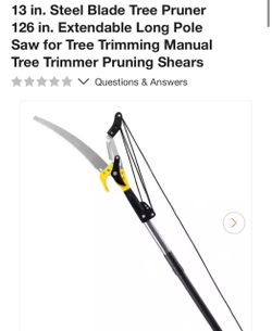 Extendable Pole Saw and Pruner 126 in.