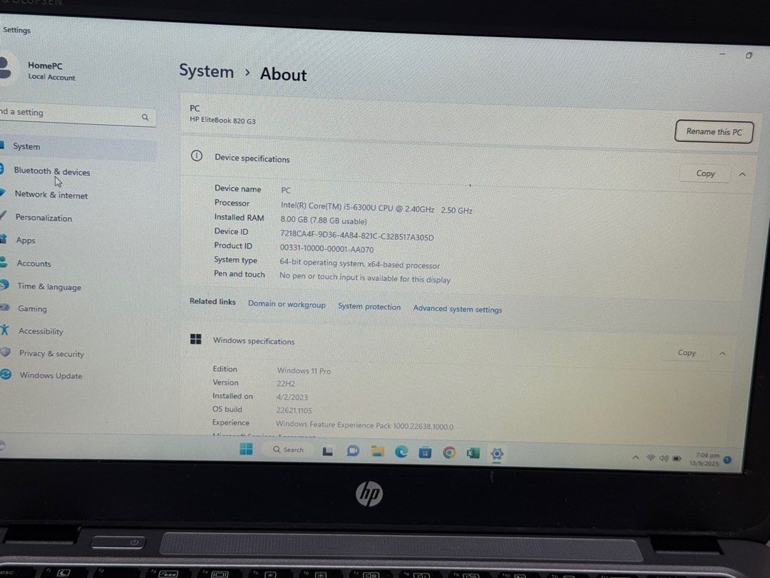HP EliteBook 820 G3