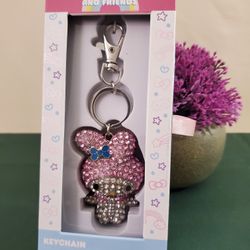 Hello Kitty - Melody Bling Crystal Rhinestone Keychain - Bag Charm - Brand New!