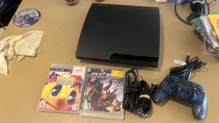 PS3 slim 120 gig games and control