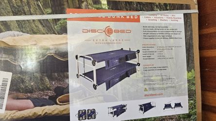 Disc-O-Bed XL Bunk Cot w/ Foot Pads – NEW IN UNOPENED BOX!