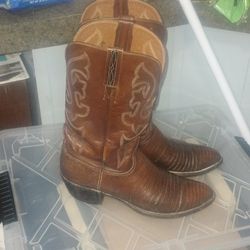 Lucchese9d Lizard Chestnut