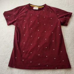 Cactus Man Ricky Singh Tee Shirt Red Umbrella Pattern Men's Size Medium