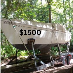 Sail Boat w/ Sails & Trailer