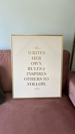 Pink and gold wall decor
