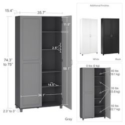Storage Cabinet with Adjustable Shelves