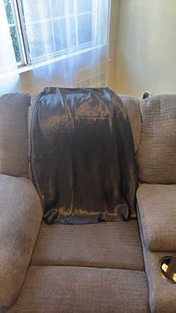 Black Satin Fabric Skirt