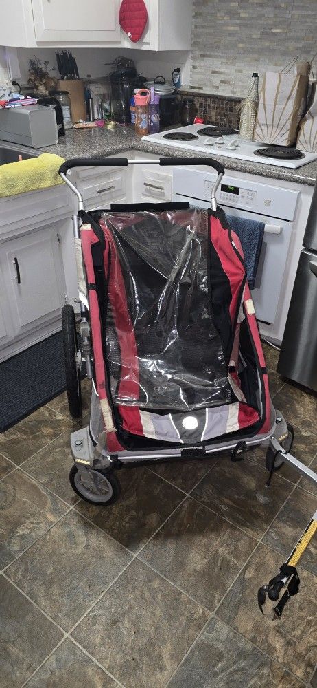 Thule Chariot Cougar 1 Double Bike Trailer/Stroller.