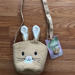 Easter Sling Basket Bunny Purse Bag 