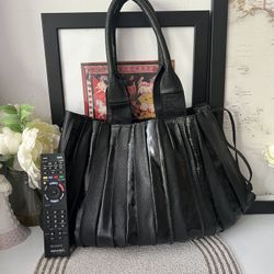 Genuine Leather & Fur Bag By Cleo And Patek Paris