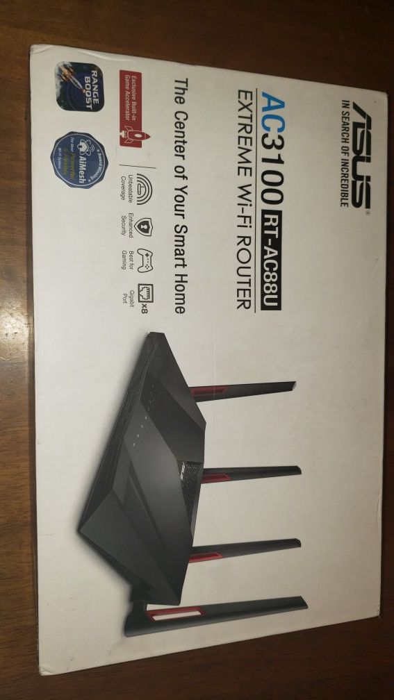 ASUS - AC3100 Dual-Band Wi-Fi Router - Black