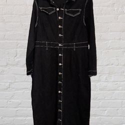 Brand New Size (2XL)Black Jean Dress with White Trim