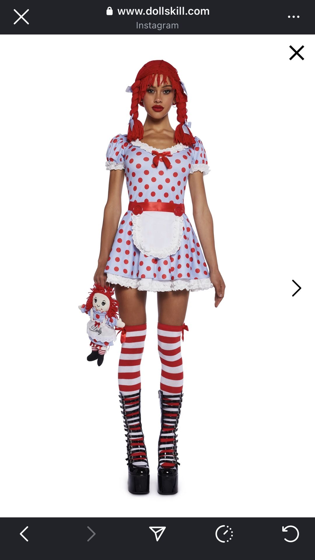 Darling Rag Doll Premium Costume Set