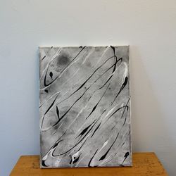 Black/white Line Abstracting Painting 