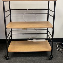 Rolling 3 shelf storage unit/cart With Locking Wheels