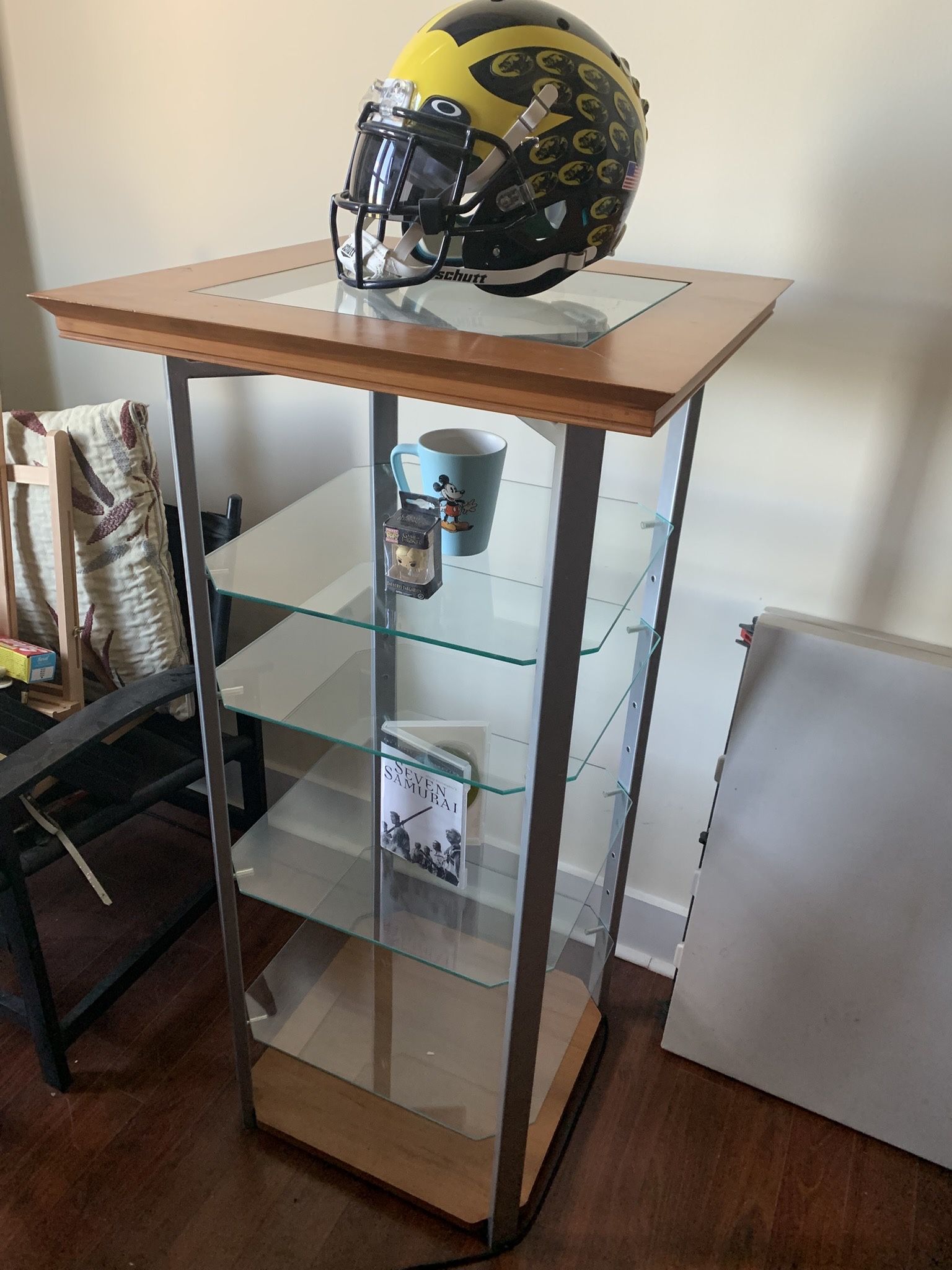 Real Wood/Glass Display Trophy Showcase