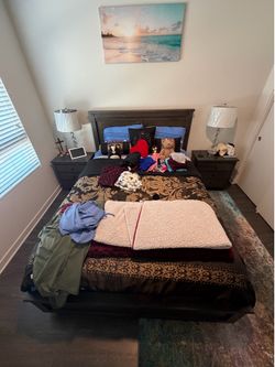 Queen size bed with sides and front drawer