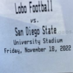 3 Lobo Football Tickets November 18th
