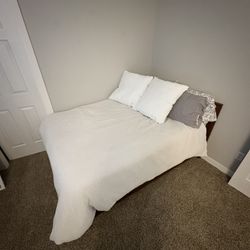 Full Size Bed (frame, Mattress, Spring, Pad, Covers)