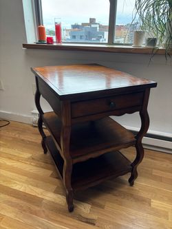 3 tiered BAKER MILLING ROAD / Uttermost Vintage Wood Side/End Table