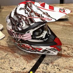 Motorcycle Helmet Scorpion EXO VX-34 Motocross Red White Medium 57-58cm