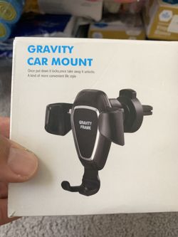 Gravity car phone holder