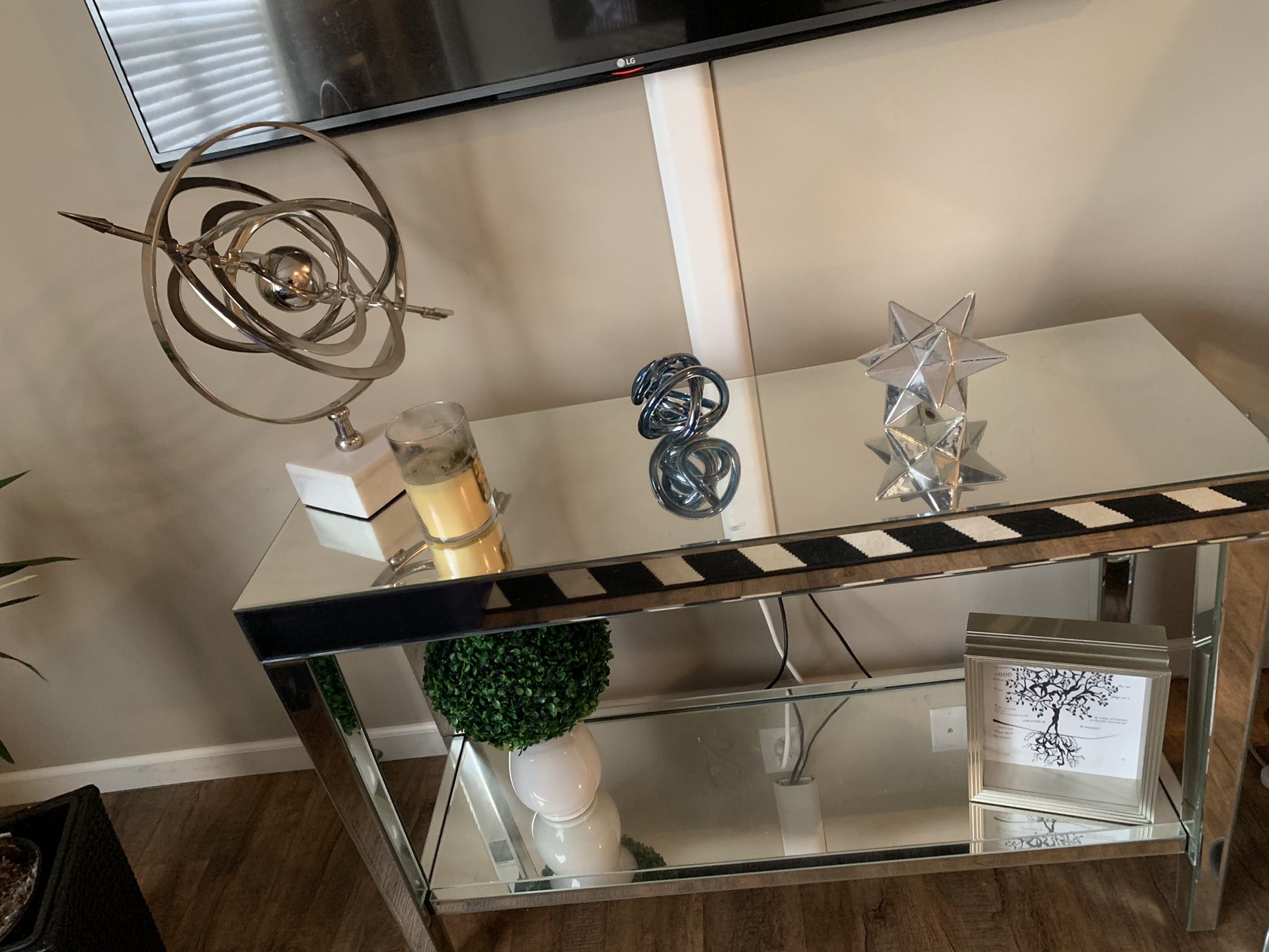 Mirrored console table