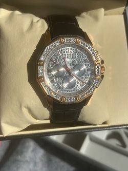 Bulova Men's 98C125 Swarovski Crystal Strap Watch
