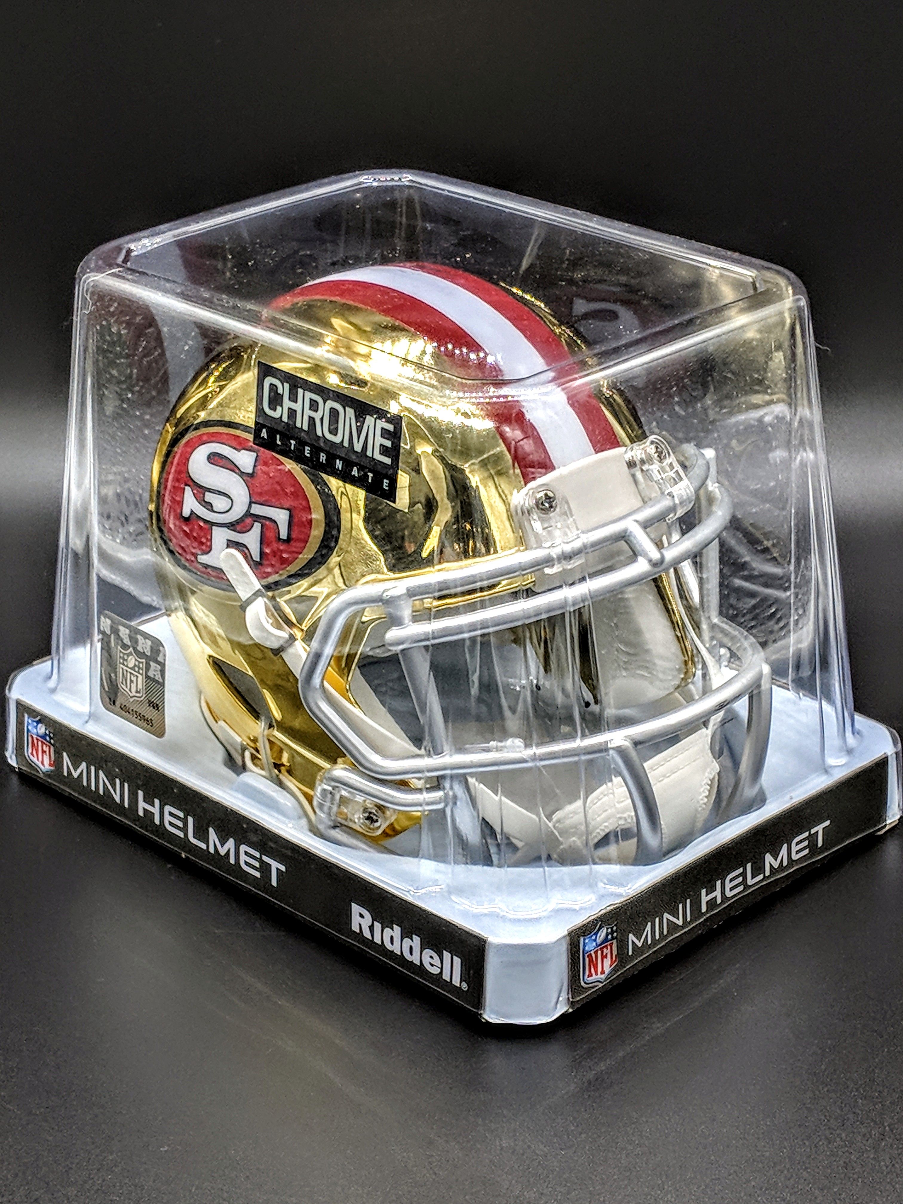 49ers chrome mini store helmet