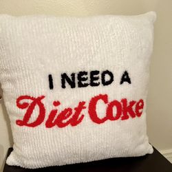 I NEED A DIET COKE PILLOW BNWT