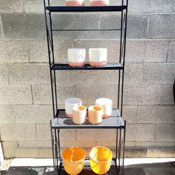 Metal Plant Stand With Pots
