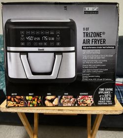 Bella PRO – 9-qt TriZone Touchscreen Air Fryer (Dual Flex Basket) Stainless Steel