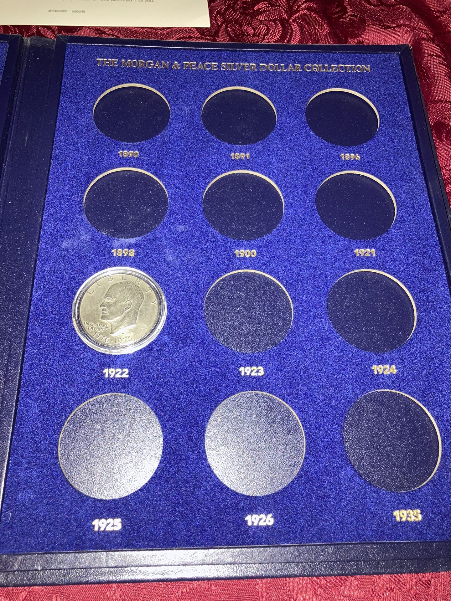 Morgan And Peace Silver Dollar Display Box - No Coins-