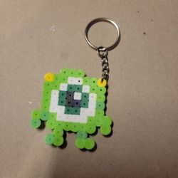 Monsters Inc Perler Bead Keychains 