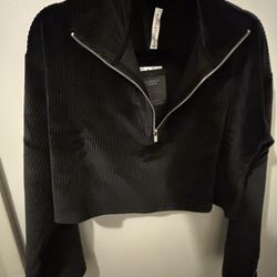 Fabletics Plush Rib Half Zip Sweatshirt, Size: Small