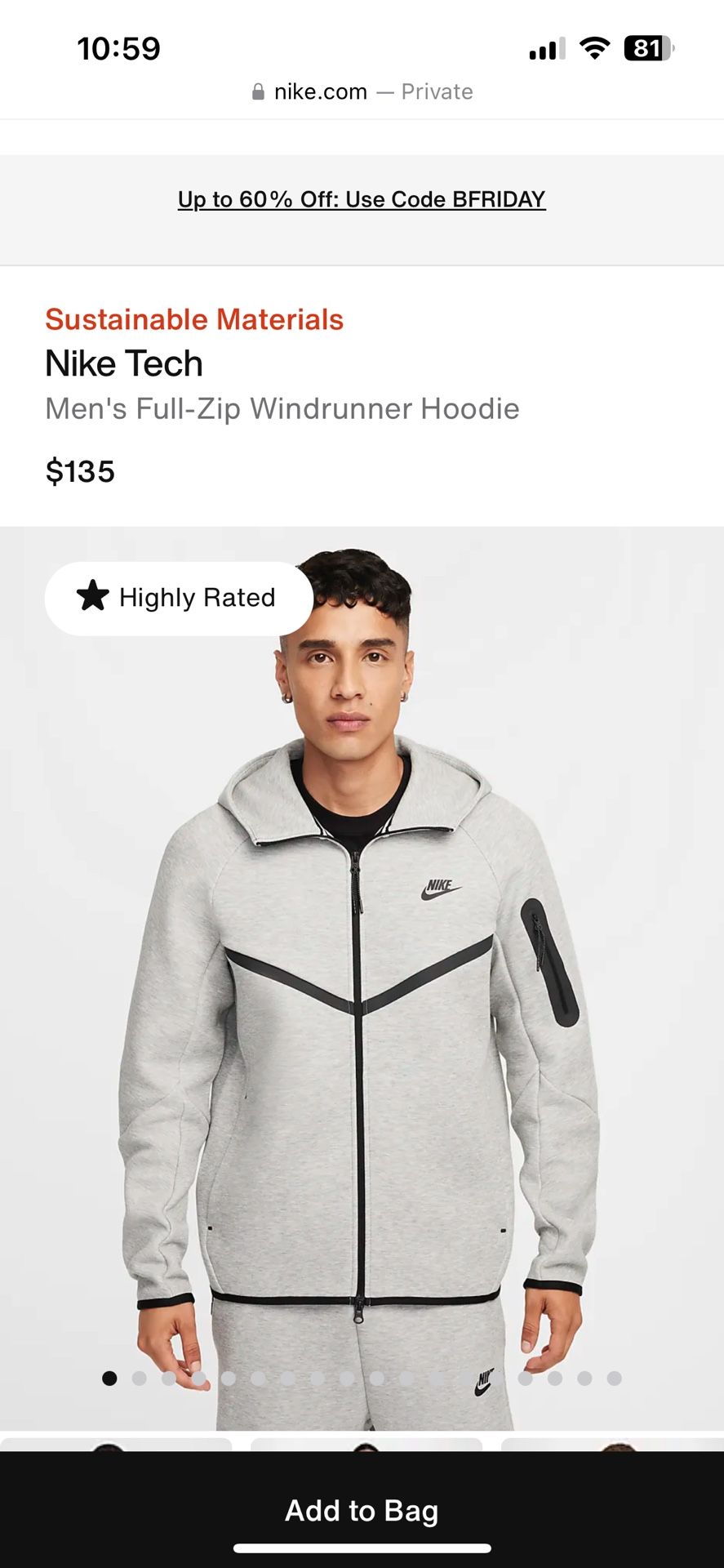 Grey Nike Tech Fleece Set